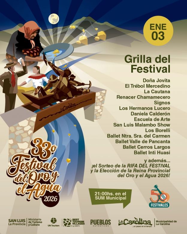 San Francisco, La Carolina, Villa Larca y San Pablo le dan la bienvenida a 2026 con festivales