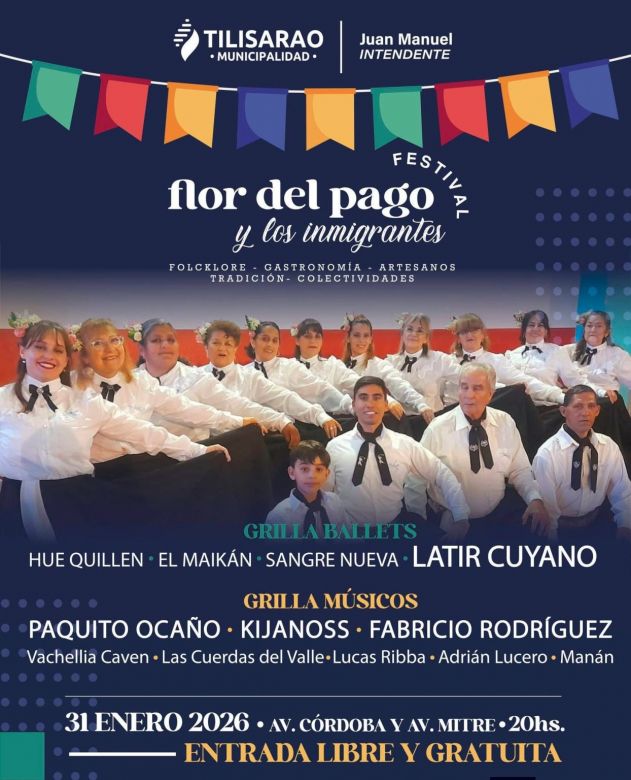 Tilisarao celebrar&aacute; el Festival de la Flor del Pago y los Inmigrantes con m&uacute;sica y tradici&oacute;n