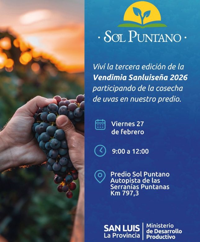 Sol Puntano se prepara para la tercera edici&oacute;n de la Vendimia Sanluise&ntilde;a
