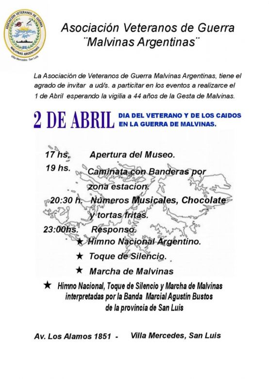 Actividades por el D&iacute;a del Veterano y Ca&iacute;dos en la Guerra de Malvinas