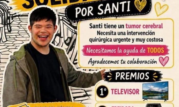 Gran rifa solidaria para ayudar a Santi