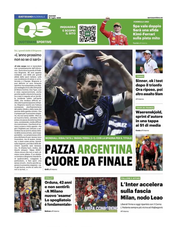Mir&aacute; las portadas de los principales diarios del planeta tras la remontada de Argentina ante Inglaterra