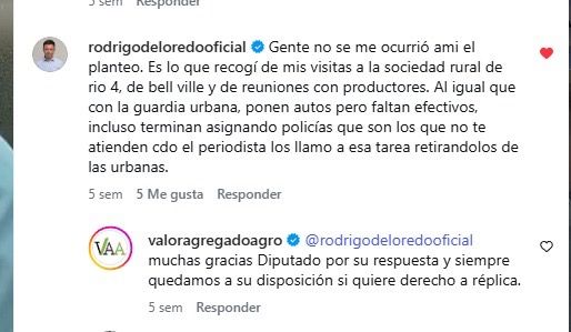 Sergio Busso respondi&oacute; a De Loredo por la inseguridad rural: &ldquo;Hace pol&iacute;tica; que escuche a los productores&rdquo;